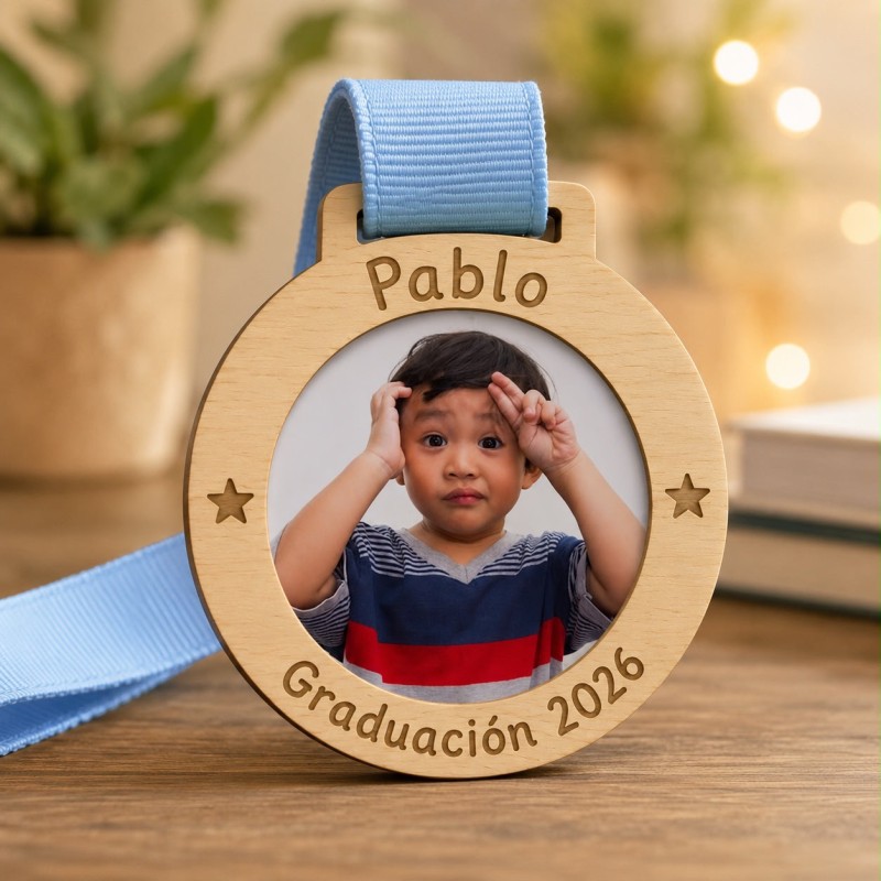 Medalla graduación con foto - Imagen 2