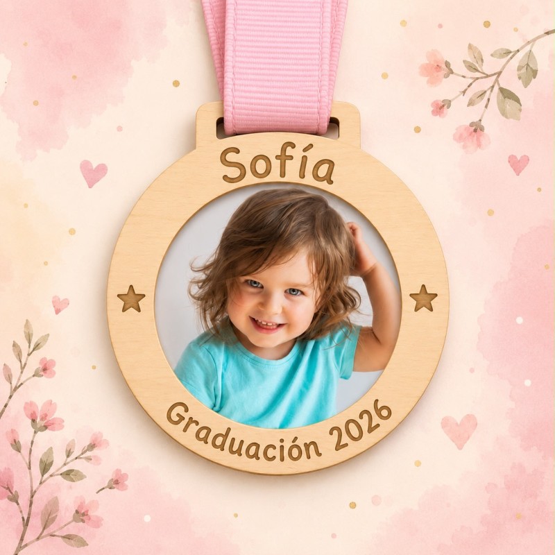 Medalla graduación con foto - Imagen 3