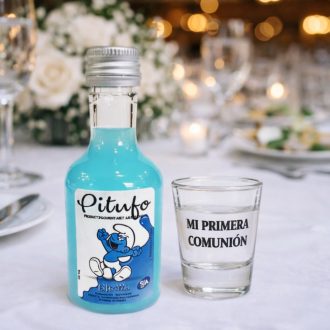 Licor sin alcohol con chupito personalizado