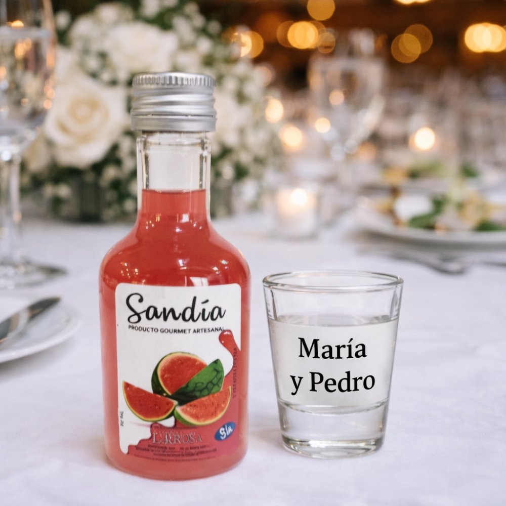 Licor sin alcohol con chupito personalizado - Imagen 5