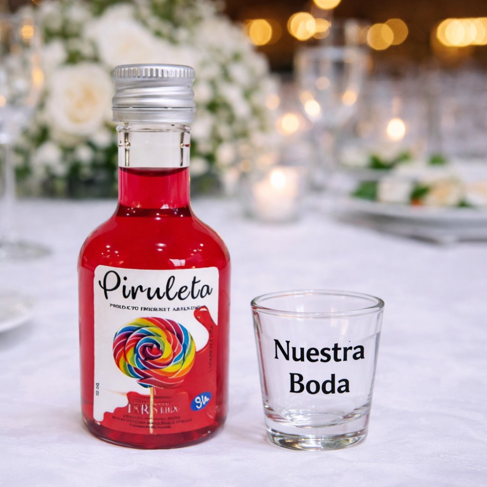 Licor sin alcohol con chupito personalizado - Imagen 2