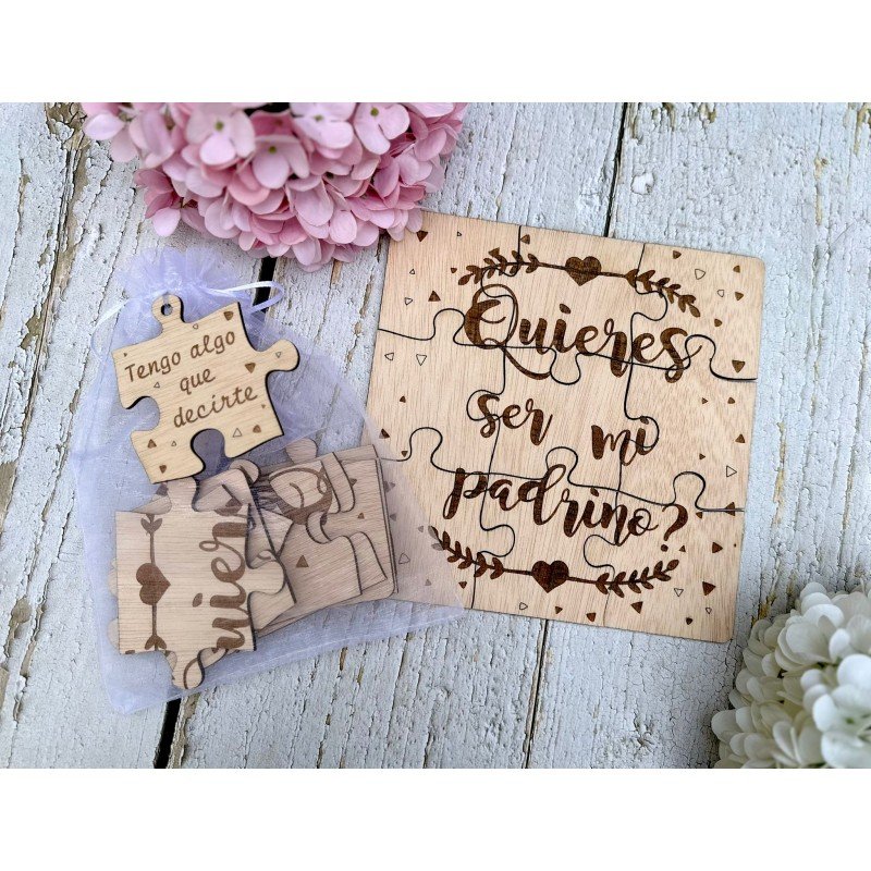 Puzzle ¿quieres ser mi padrino/ madrina?