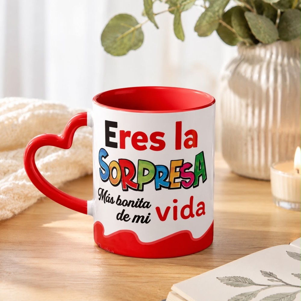 Taza sorpresa asa corazón