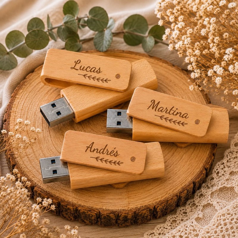 Memoria UBS Bambu personalizada - Imagen 2