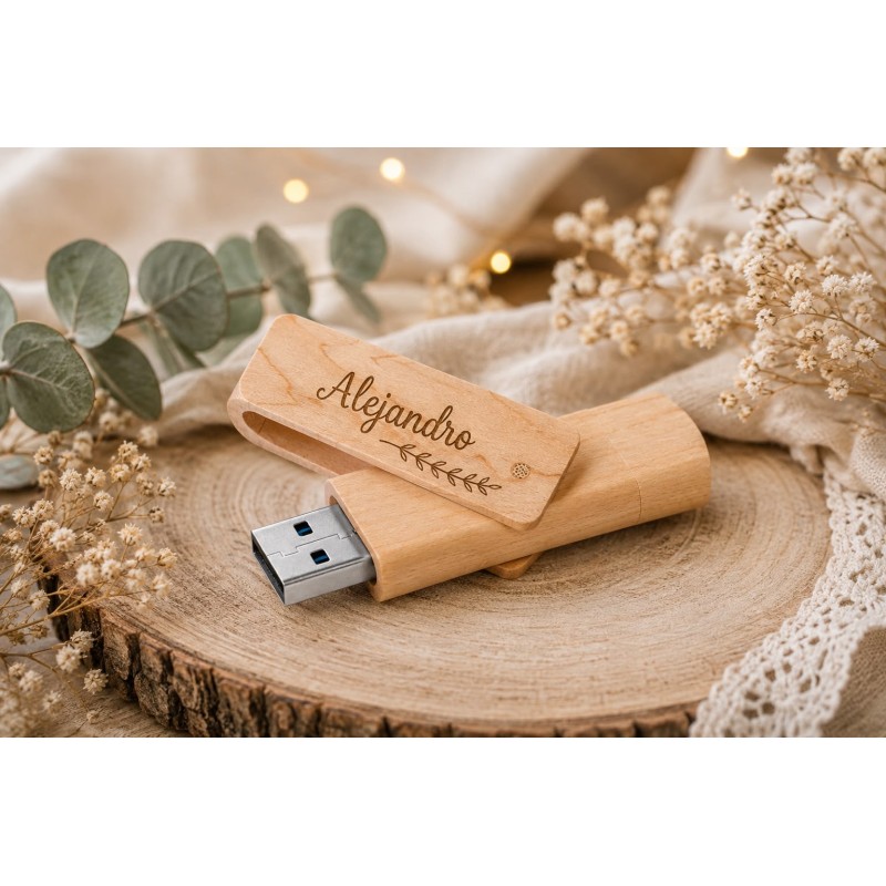 Memoria UBS Bambu personalizada
