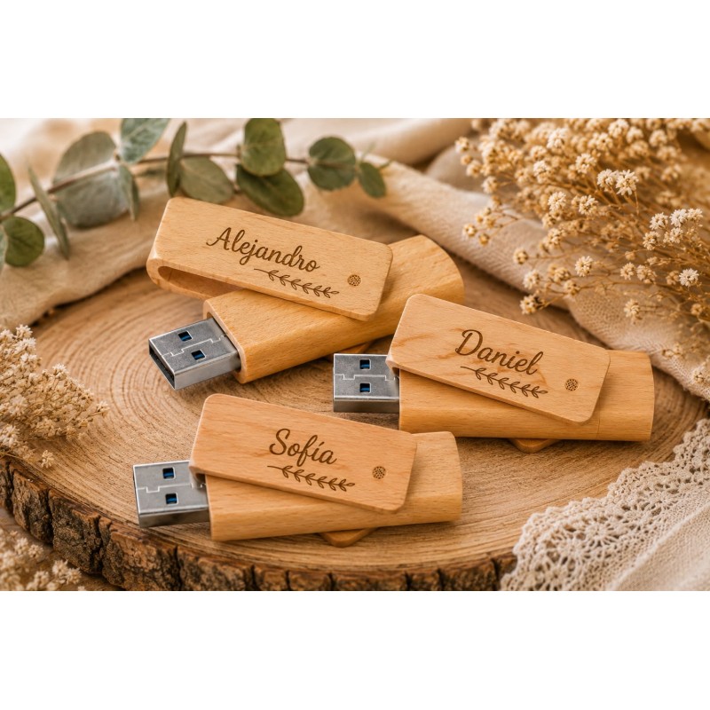 Memoria UBS Bambu personalizada - Imagen 4