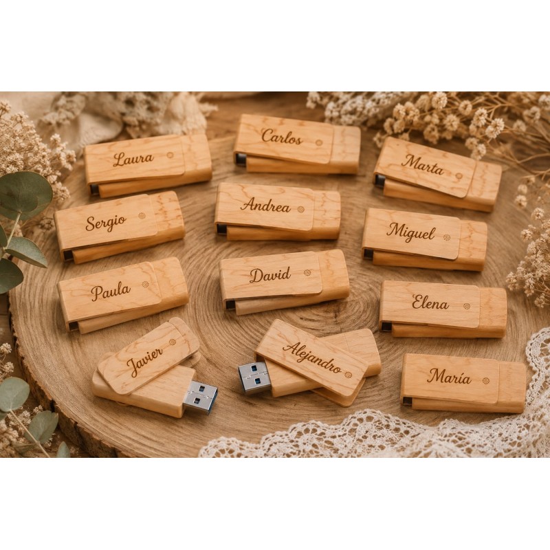 Memoria UBS Bambu personalizada - Imagen 3