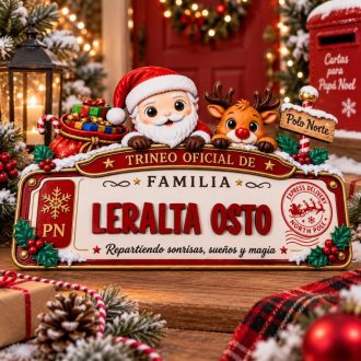 Letrero puerta Papá Noel