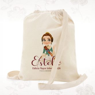 Mochila asa plana fallera personalizada