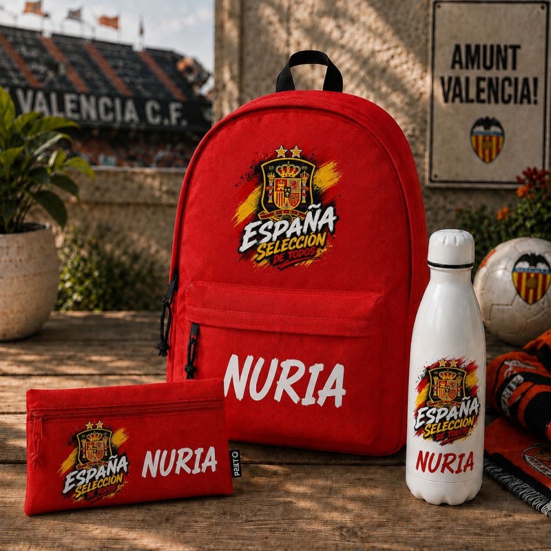 Pack Mochila, estuche y botella equipo fútbol personalizado - Imagen 12