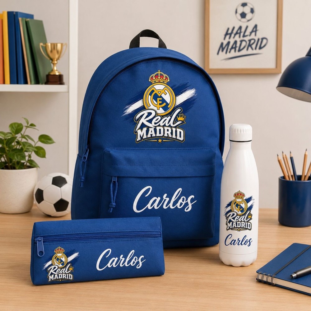 Pack Mochila, estuche y botella equipo fútbol personalizado - Imagen 8