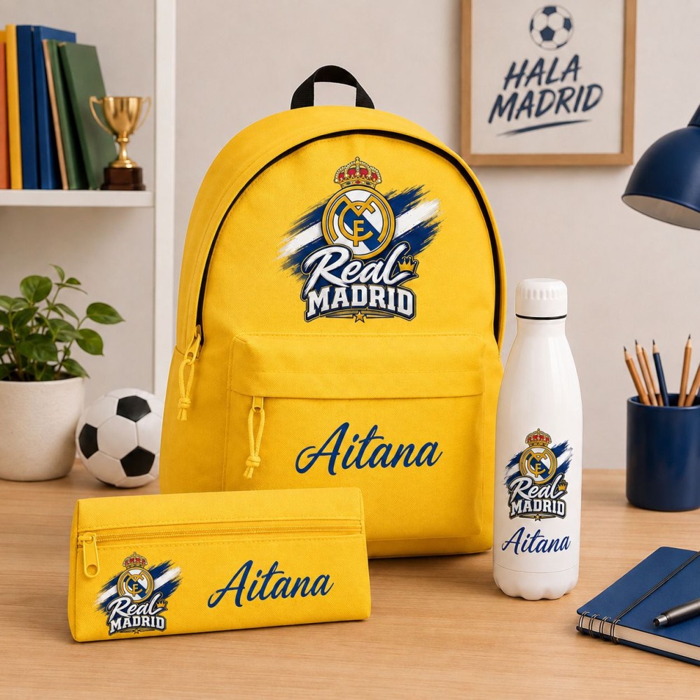 Pack Mochila, estuche y botella equipo fútbol personalizado - Imagen 5