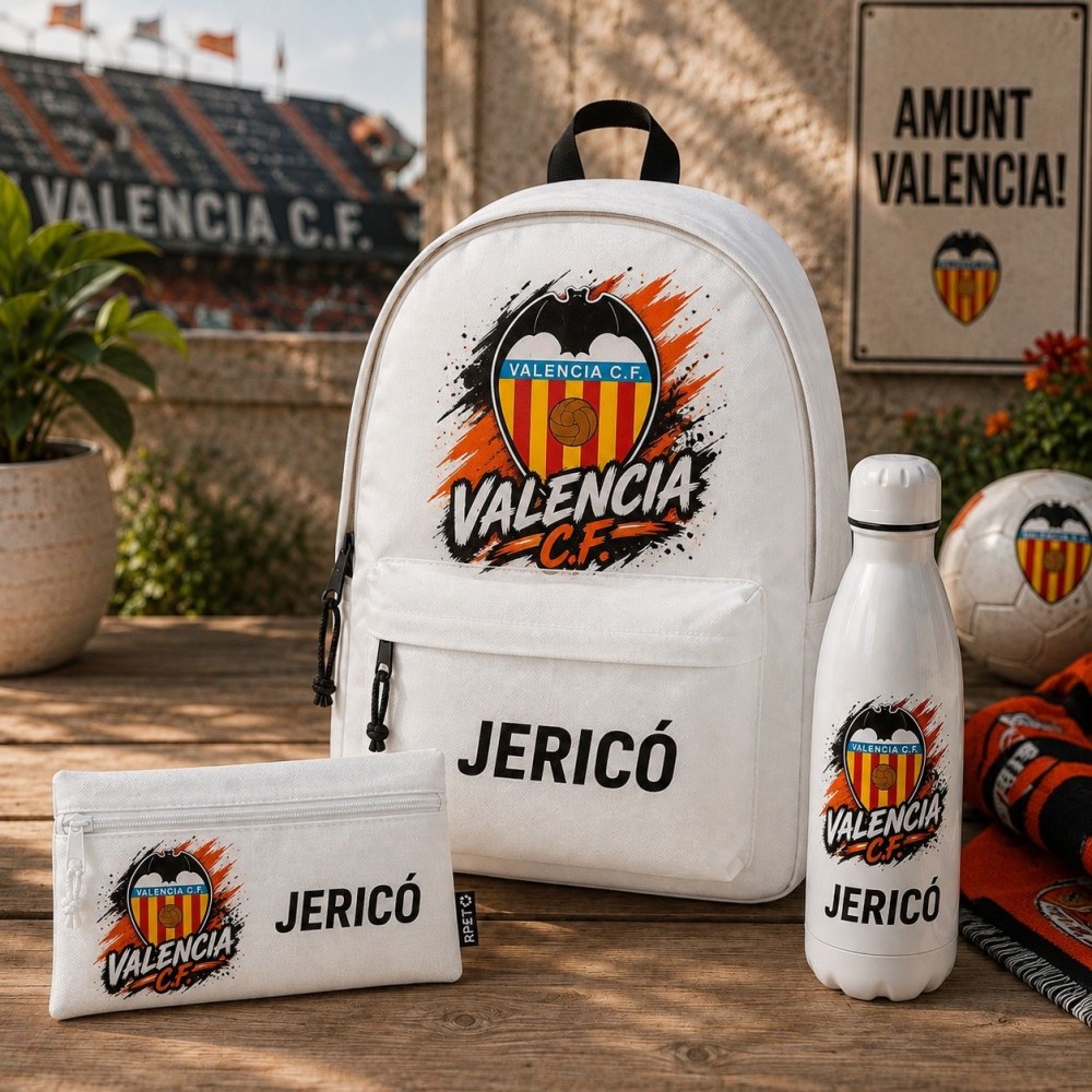 Pack Mochila, estuche y botella equipo fútbol personalizado - Imagen 2
