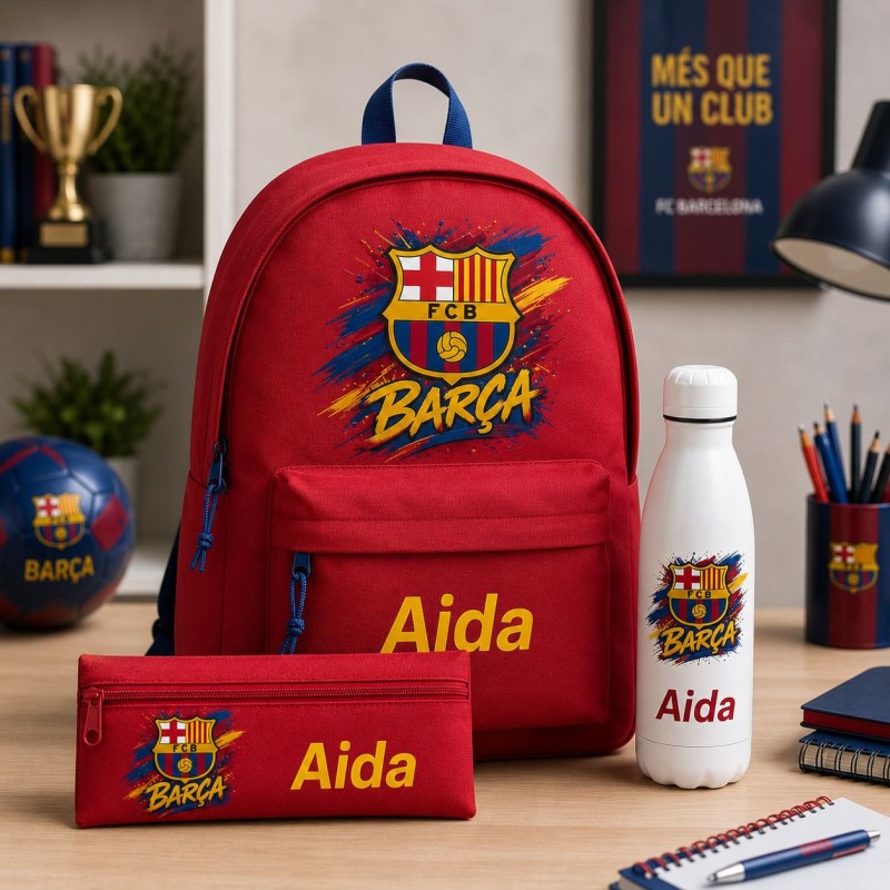 Pack Mochila, estuche y botella equipo fútbol personalizado - Imagen 11