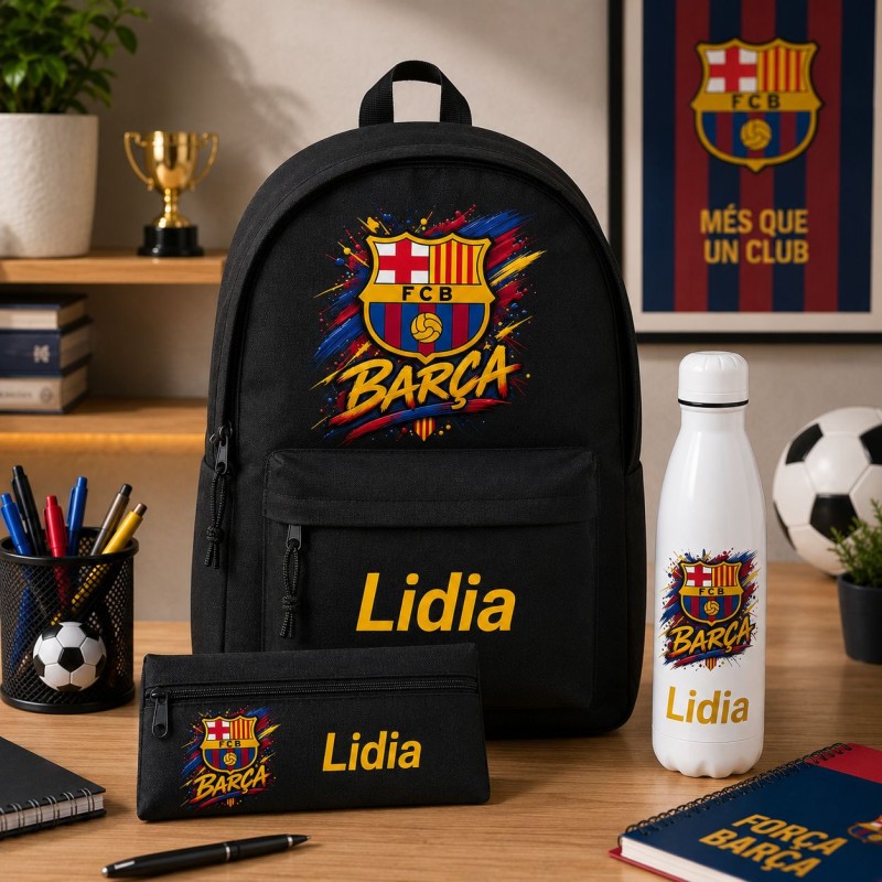Pack Mochila, estuche y botella equipo fútbol personalizado - Imagen 9