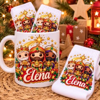 Pack taza y calcetines Reyes Magos