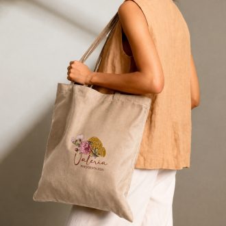 Bolsa terciopelo floral personalizado