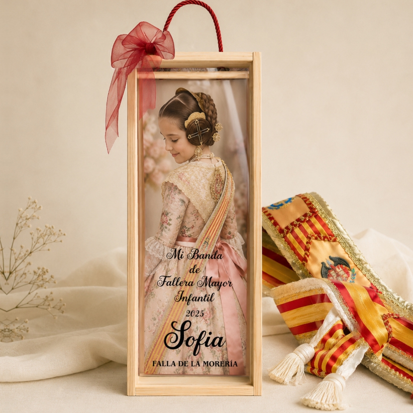 Caja Banda madera con foto personalizada