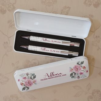 Set Bolígrafo y Portaminas Floral personalizado